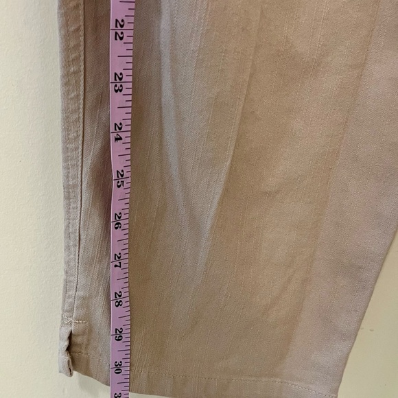 Southern Lady Taupe Elastic Waist Cropped Pants Size 12 - Picture 7 of 10